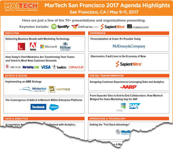 MarTech San Francisco 2017 Agenda Highlights