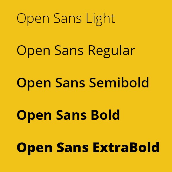 Different Typefaces