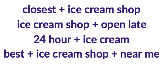 ice cream intent modifiers