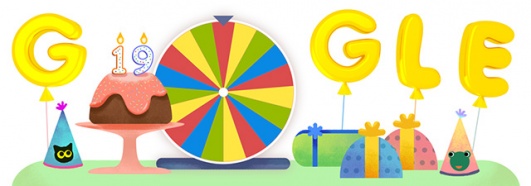 Google birthday surprise spinner doodle